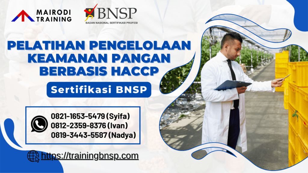 Training BNSP - Pelatihan HACCP Sertifikasi BNSP