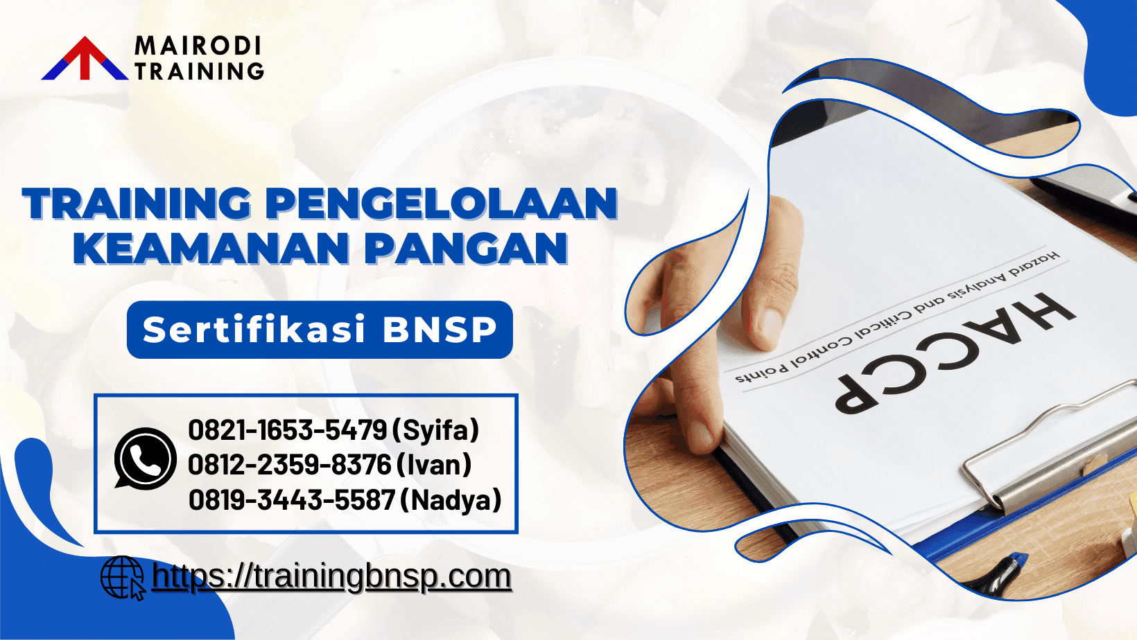 training pengelolaan keamanan pangan